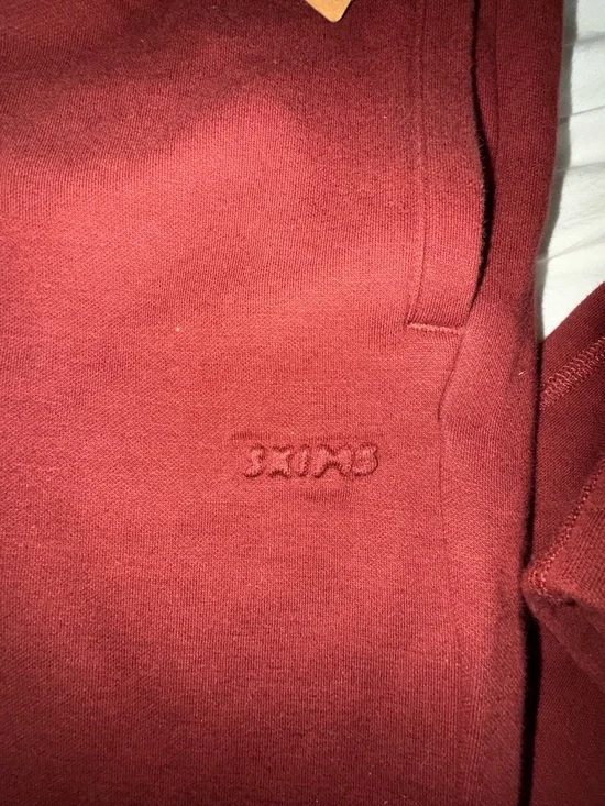 NWT SKIMS Fleece Classic Cotton Straight Leg Pant Merlot L - Picture 5 of 8